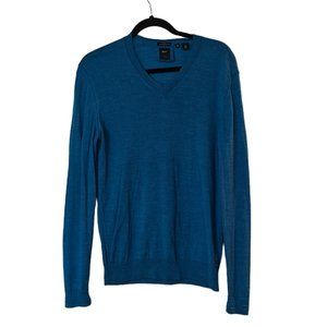 Hugo Boss Tailored Men's Medium Slim Fit Finest Italian Yarn Wool Silk Pull Over